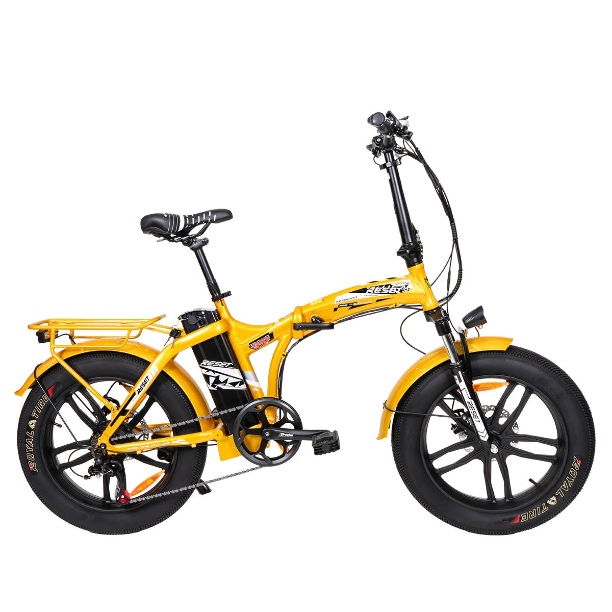 Fat bike elettrica gialla 991s 48 v 13 ah