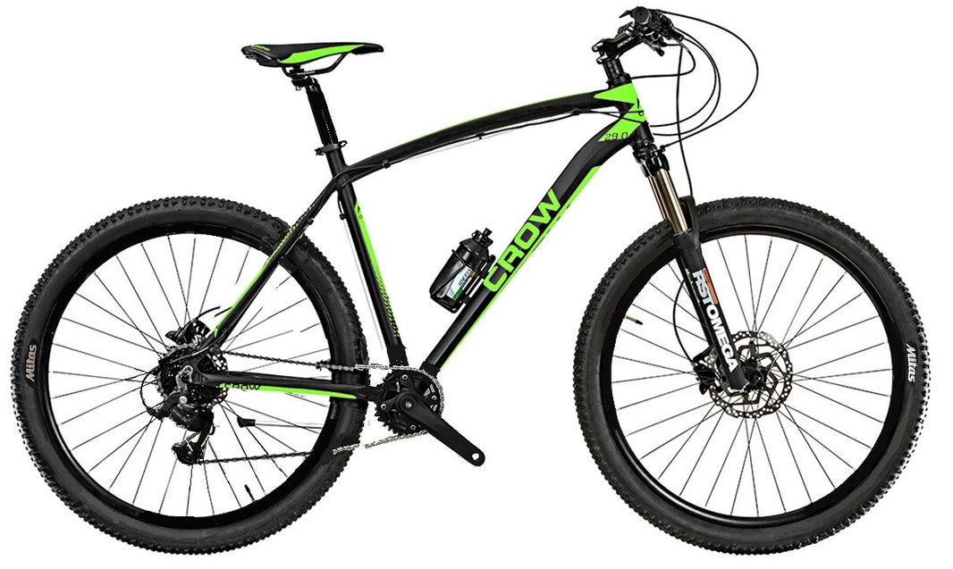 Mountain bike Mtb Uomo Crow verde 29" Alluminio 9V